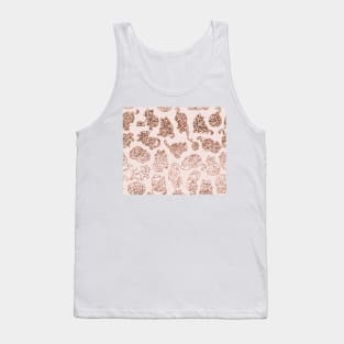 Rose gold glittering kittens Tank Top